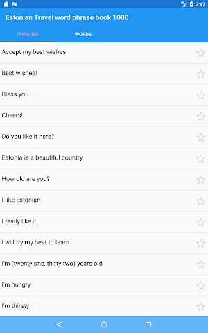 Estonian Travel word phrase bo Screenshot 2