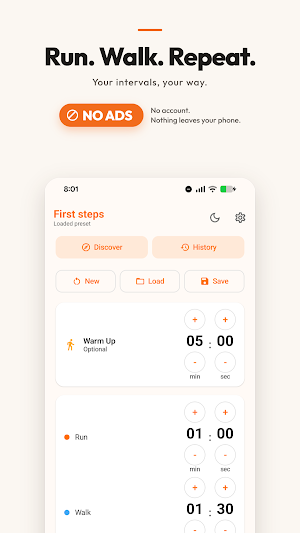 Cadence: Run Walk Timer Screenshot 0