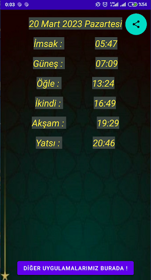 İmsakiye Screenshot 2