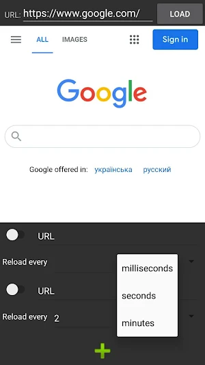 Auto web page reloader PRO Screenshot 1