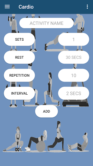 Free Workout Rep Counter Yoga Cardio GymLog Pilate Screenshot 2