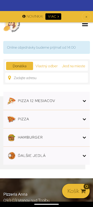Pizzéria Anna Screenshot 0