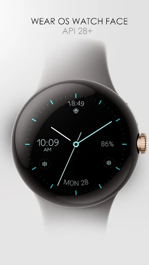 Minimal black v24 watch face Screenshot 0