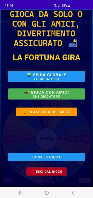 La Fortuna Gira: Ruota Quiz IA Screenshot 2