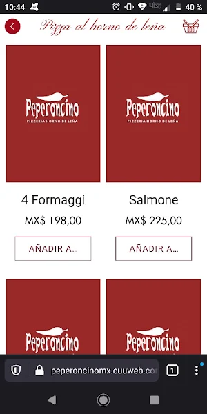 Peperoncino Pizzeria Screenshot 2