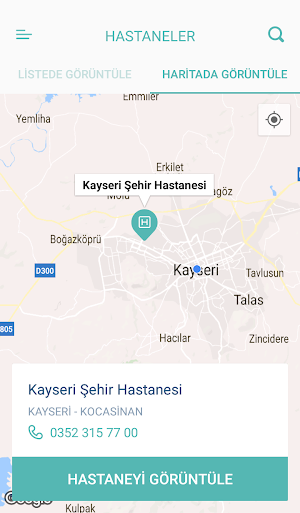 Kayseri Şehir Eğitim ve Araştırma Hastanesi Screenshot 1