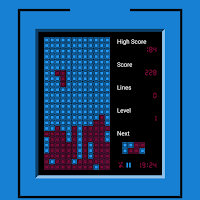 Aqua Tetris Retro Game