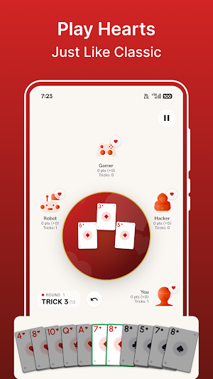 Hearts Card Game Classic Screenshot 1