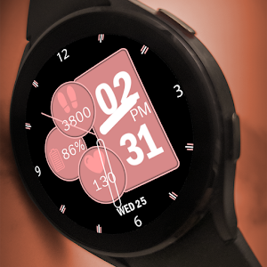 Rose Gold Hybrid Watch Face Screenshot 2