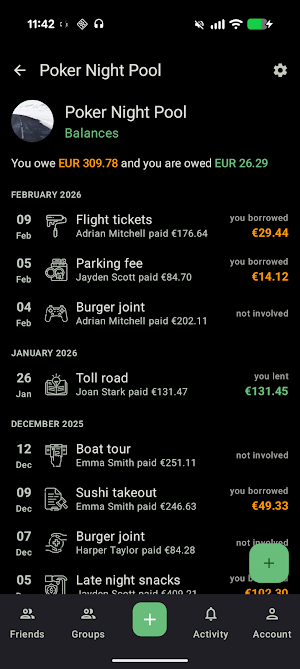 CostSplit Screenshot 1