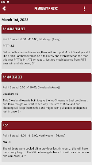 Picks and Parlays Screenshot 2