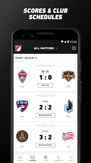 MLS: Live Soccer Scores & News Screenshot 3