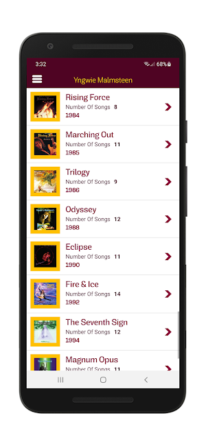 Yngwie Malmsteen Lyrics Screenshot 1