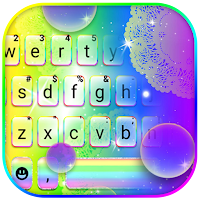 Rainbow Bubbles Keyboard Background