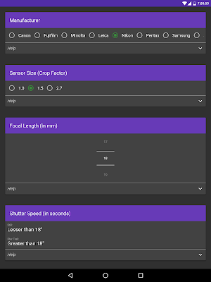 Night Photo Exposure Finder Screenshot 3