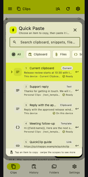 QuickClip - Copy Paste Manager Screenshot 0
