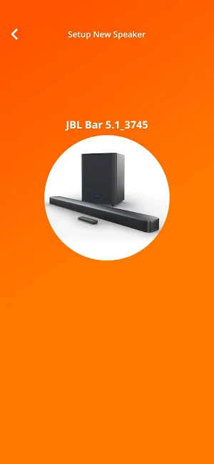 JBL BAR Setup Screenshot 1