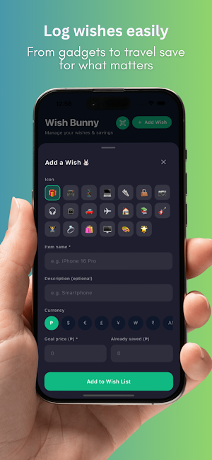 Wish Bunny – Savings Tracker Screenshot 2