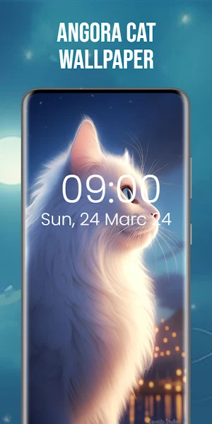 Angora Cat Wallpaper Screenshot 1