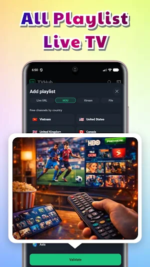 TVHub TV Stream: Watch Live TV Screenshot 1