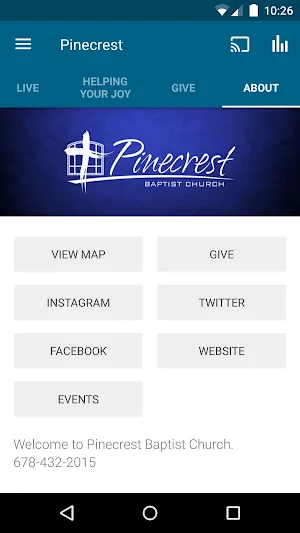 Pinecrest Baptist Church Screenshot 2