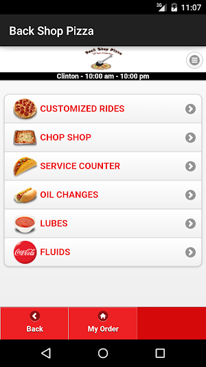Back Shop Pizza Screenshot 0