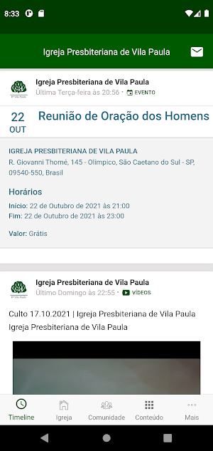 Igreja Presbiteriana de Vila Paula Screenshot 1