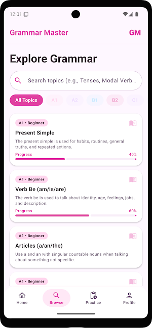 GM: 130 English Grammars Screenshot 1