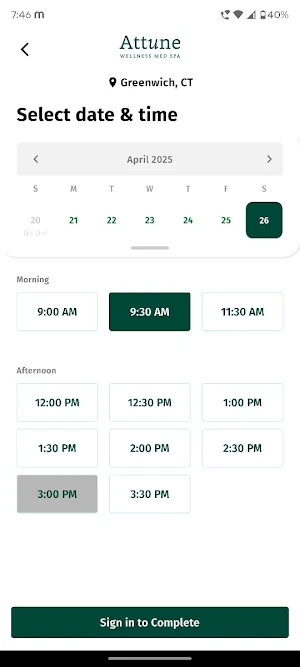 Attune Wellness Mobile Screenshot 2