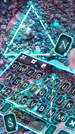 Neon Stone Pyramid Keyboard Ba Screenshot 1