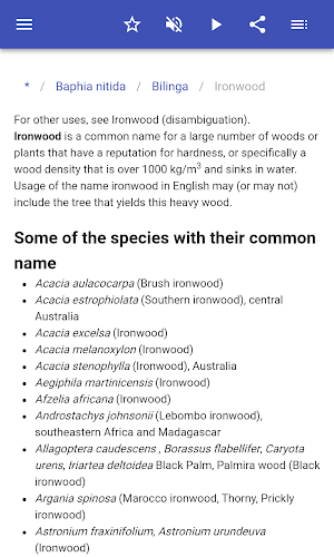 Wood species Screenshot 3