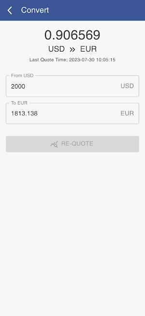 USD to Euro Screenshot 2