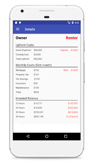Rent or Buy? Screenshot 1