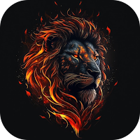 Fire Lion Wallpaper