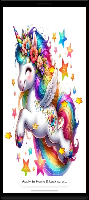 Rainbow Unicorn Live Wallpaper Screenshot 2