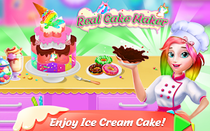 Real Cake Maker Game - Kids Baking Games Screenshot 0