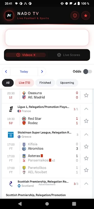Nado Tv Scores Screenshot 2