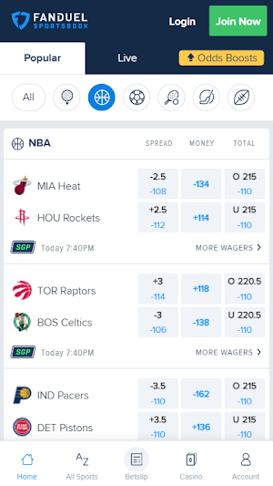 FanDuel Sportsbook and Casino Screenshot 1