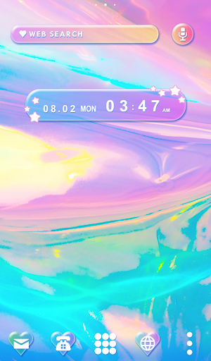 Colorful  Wallpaper Cute Hologram Theme Screenshot 3