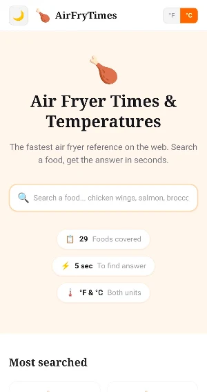Air Fry Times Screenshot 0