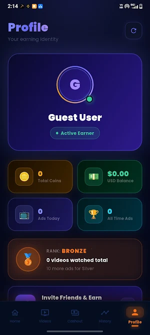 Earn Money Watching Video Ads Screenshot 3