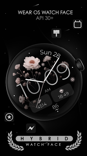 Minimalist Floral Watch Face Screenshot 1