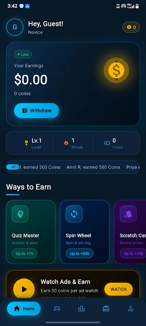 Get Money For Watching Ads Screenshot 0