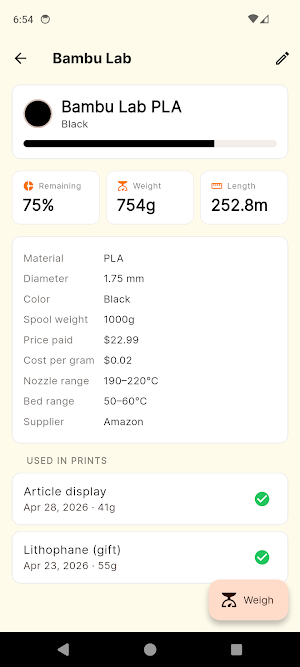 PrintVault: 3D Print Manager Screenshot 2