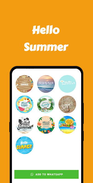 summer stickers app Screenshot 1