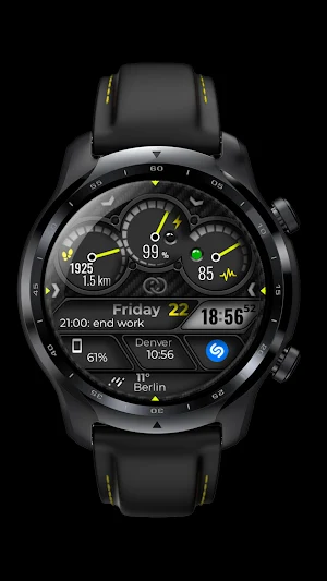 Digital Watch Face CUE103 Screenshot 1