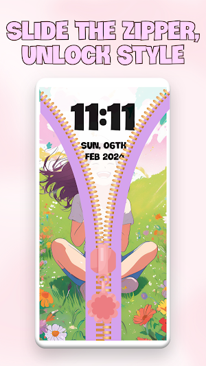 3D Zipper Lock Screen Screenshot 1