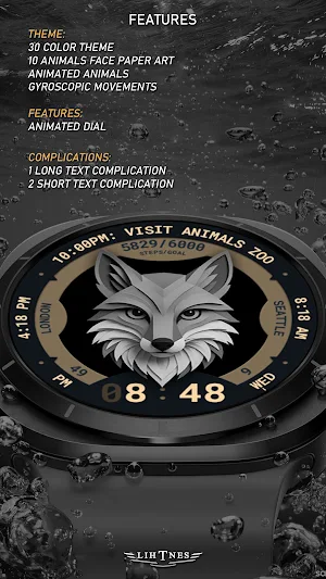 Paper Animals Watch Face 114 Screenshot 3