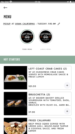 Left Coast Seafood Screenshot 2