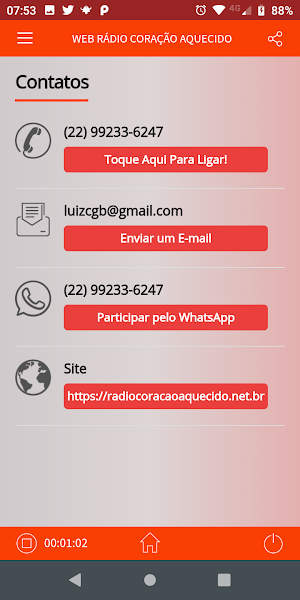 Rádio Comunidade do Coração Aquecido Screenshot 3